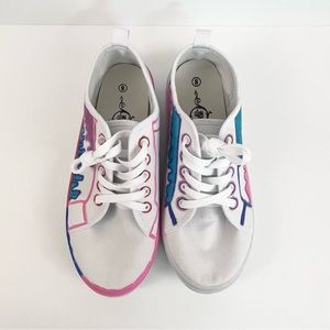 Sole Mates Graffiti Lace Up Bella Sneakers Women’s Size 8